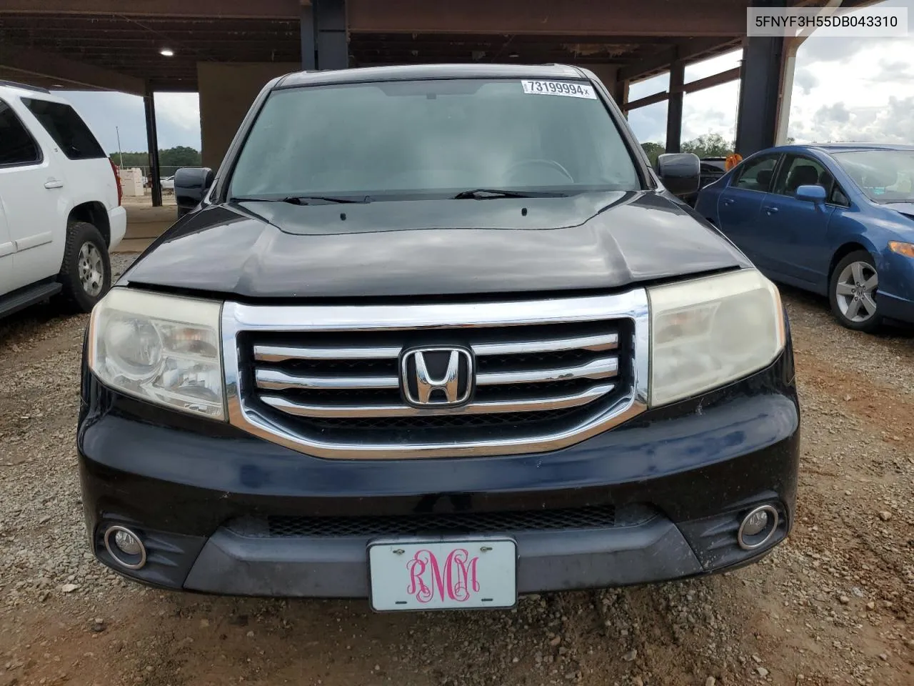 2013 Honda Pilot Exl VIN: 5FNYF3H55DB043310 Lot: 73199994