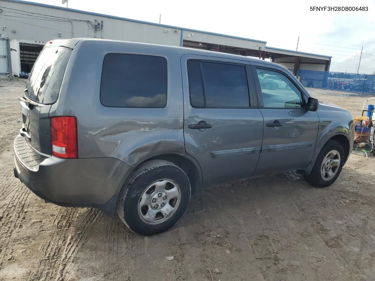 5FNYF3H28DB006483 2013 Honda Pilot Lx