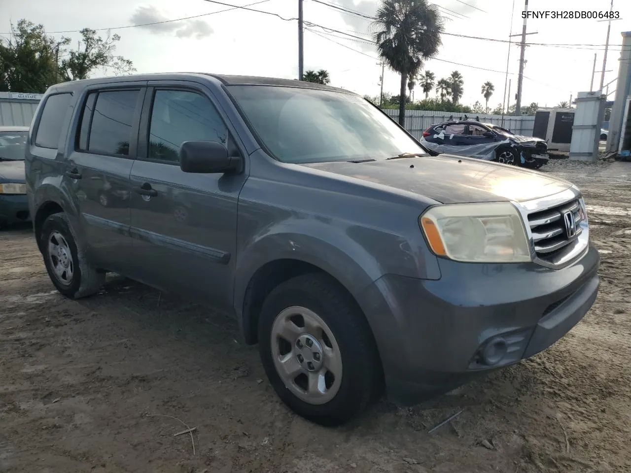 2013 Honda Pilot Lx VIN: 5FNYF3H28DB006483 Lot: 73206374