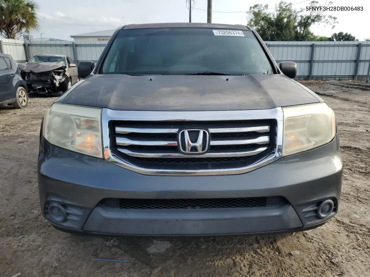 2013 Honda Pilot Lx VIN: 5FNYF3H28DB006483 Lot: 73206374