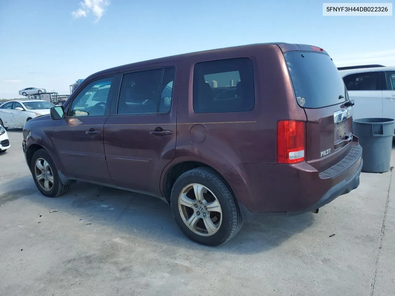 2013 Honda Pilot Ex VIN: 5FNYF3H44DB022326 Lot: 73309094