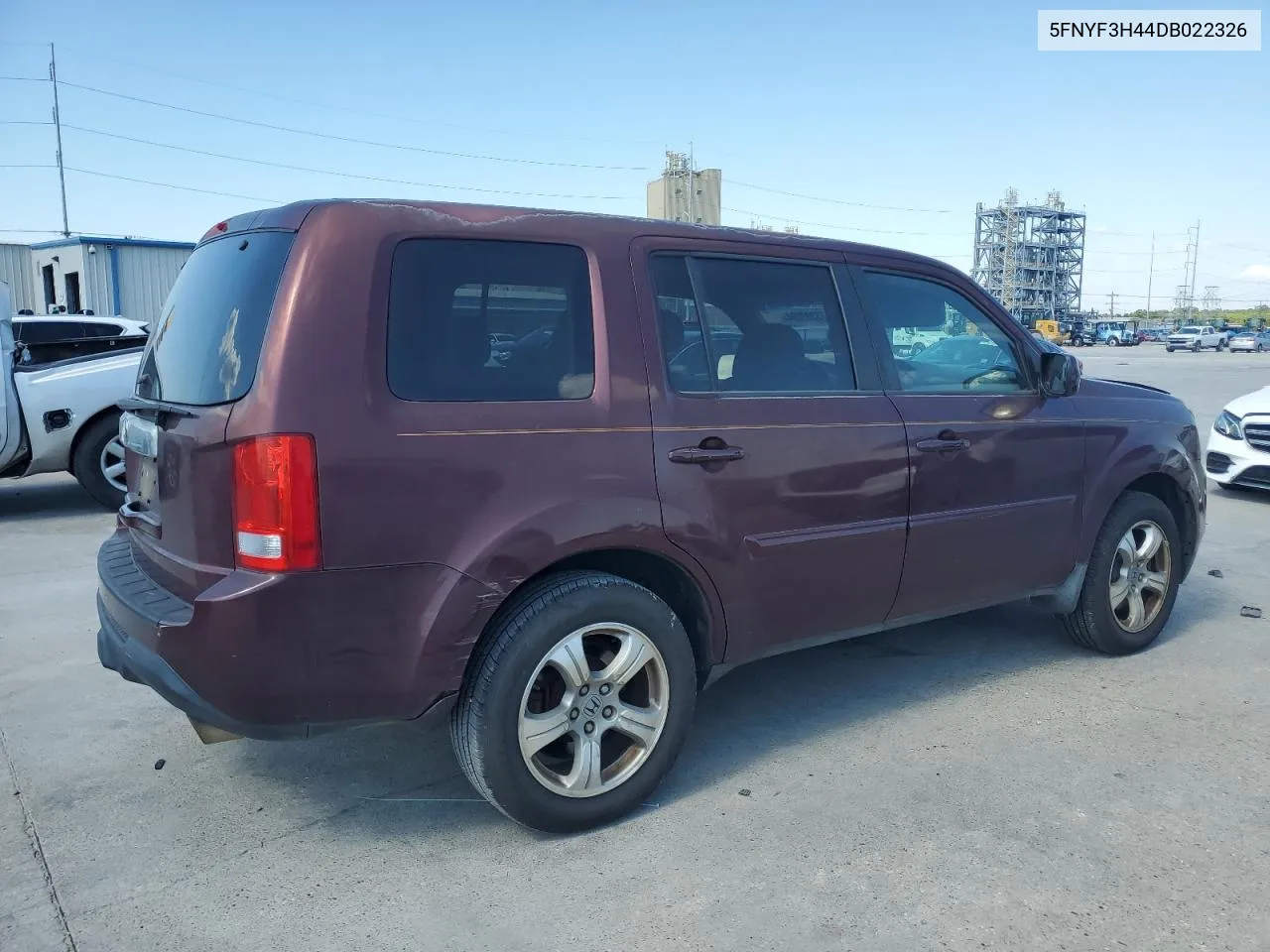 2013 Honda Pilot Ex VIN: 5FNYF3H44DB022326 Lot: 73309094