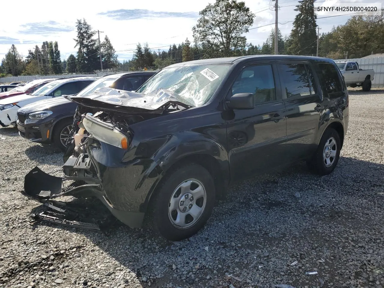 2013 Honda Pilot Lx VIN: 5FNYF4H25DB004020 Lot: 73427044