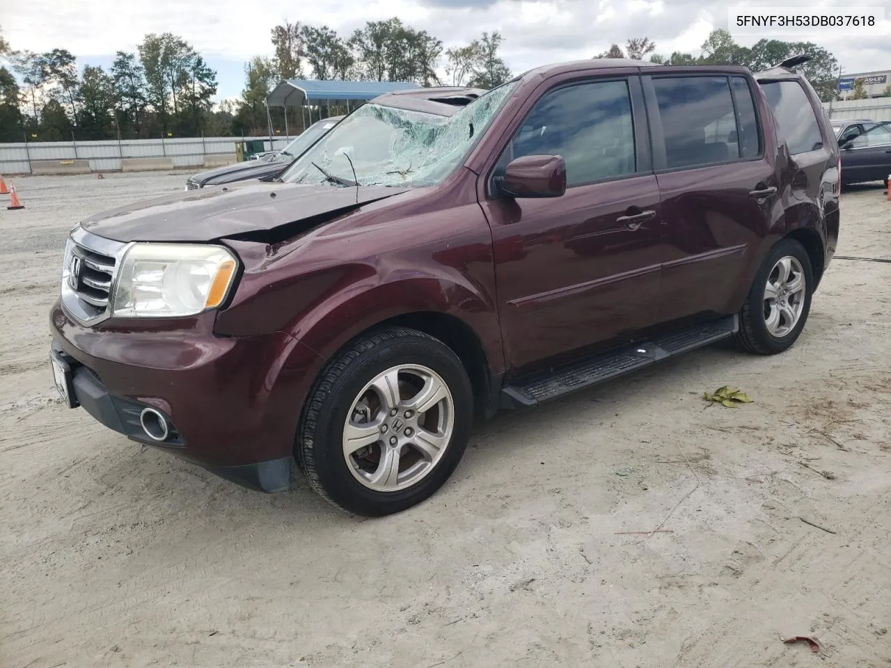 2013 Honda Pilot Exl VIN: 5FNYF3H53DB037618 Lot: 73916274