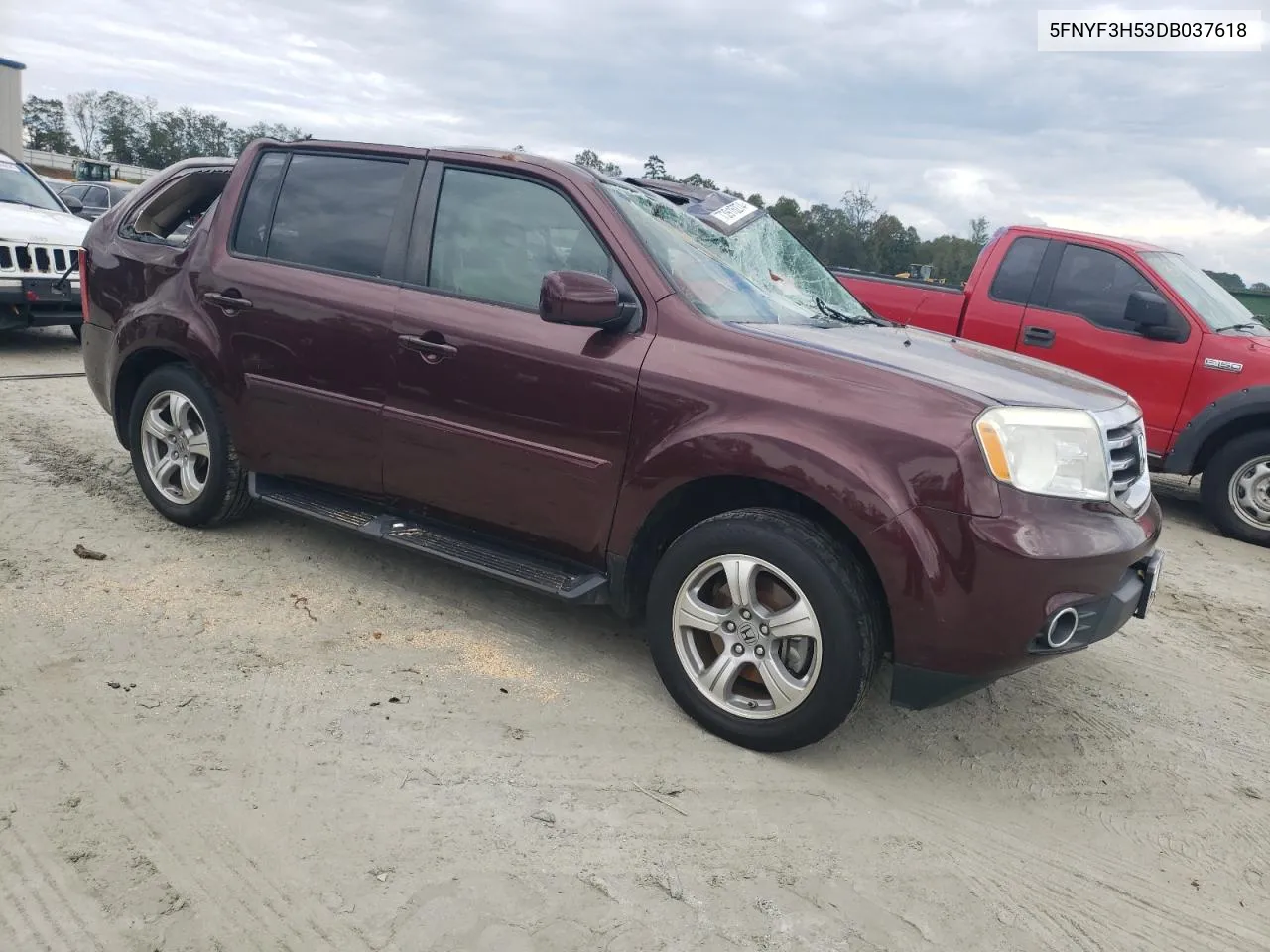 2013 Honda Pilot Exl VIN: 5FNYF3H53DB037618 Lot: 73916274