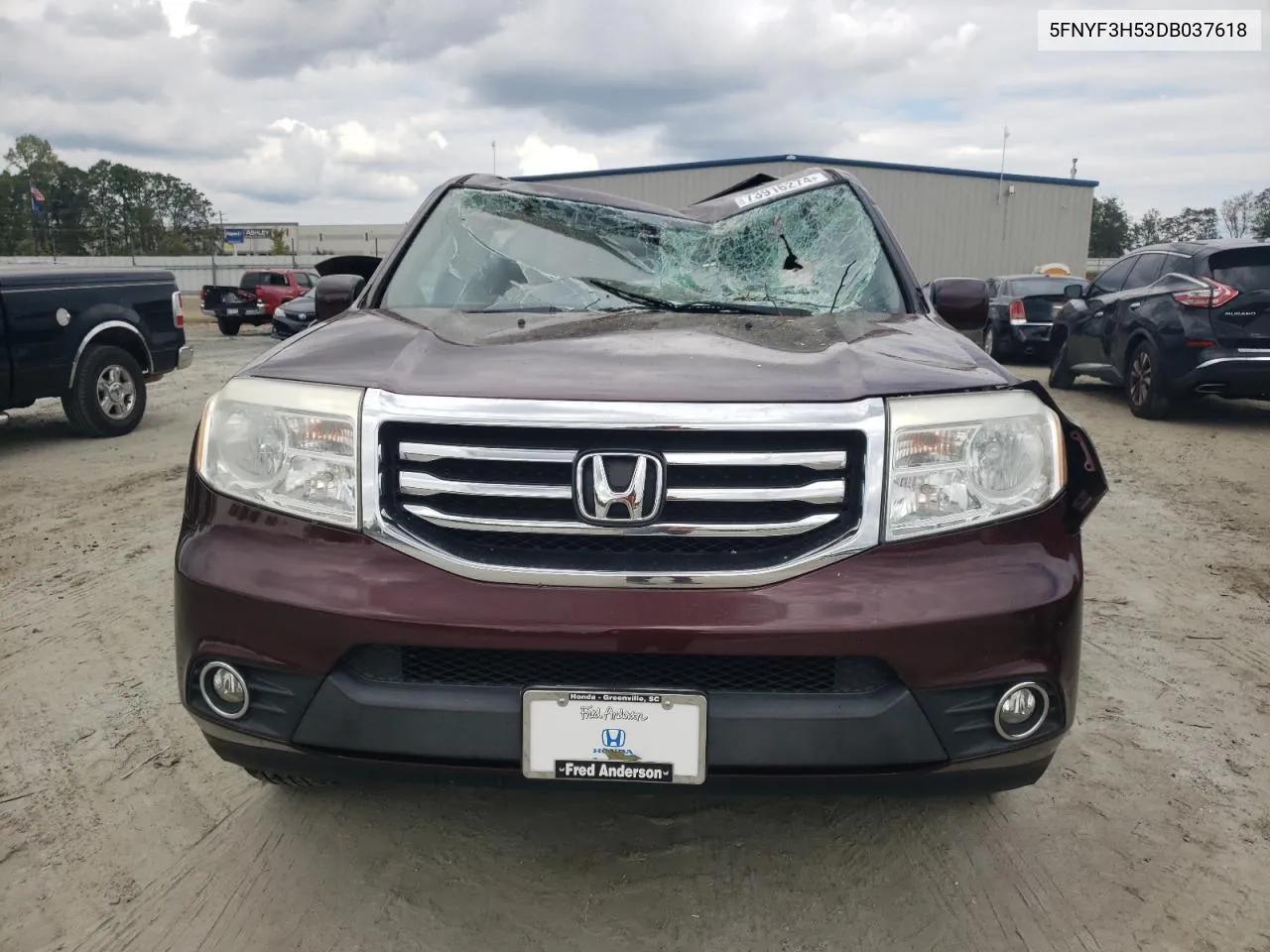 5FNYF3H53DB037618 2013 Honda Pilot Exl