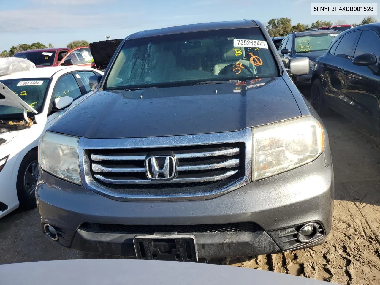 2013 Honda Pilot Ex VIN: 5FNYF3H4XDB001528 Lot: 73926544