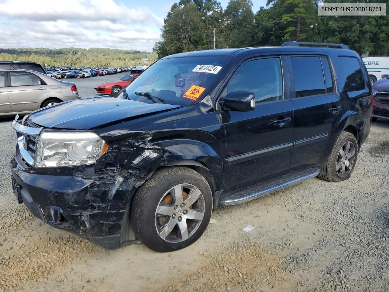 2013 Honda Pilot Touring VIN: 5FNYF4H90DB018761 Lot: 74091424