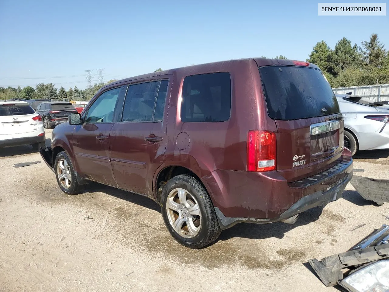 2013 Honda Pilot Ex VIN: 5FNYF4H47DB068061 Lot: 74251124