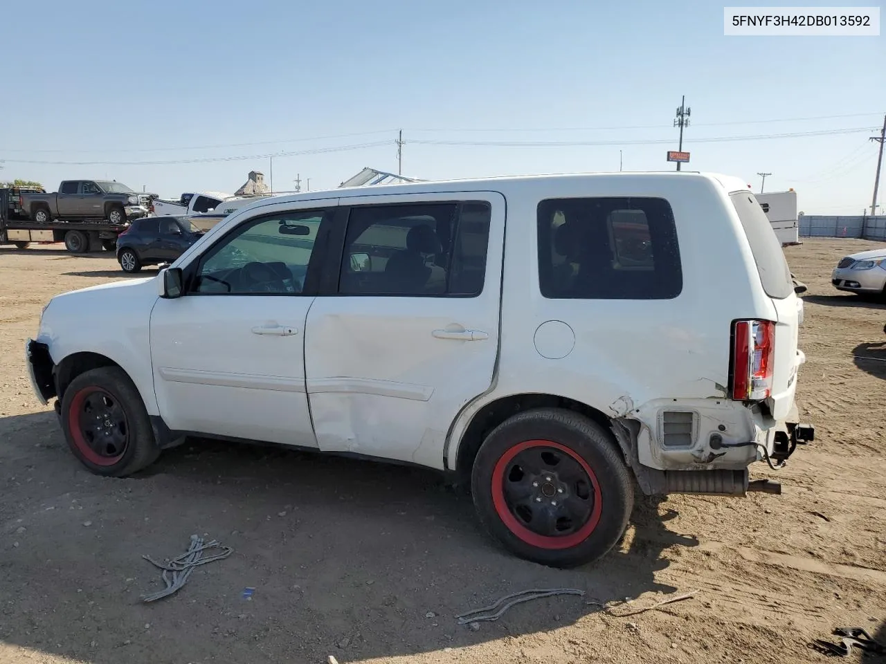 2013 Honda Pilot Ex VIN: 5FNYF3H42DB013592 Lot: 74604124