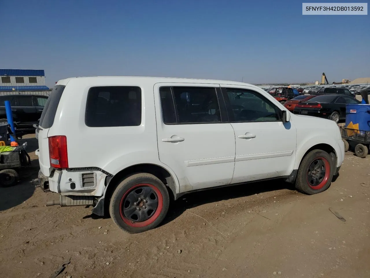 2013 Honda Pilot Ex VIN: 5FNYF3H42DB013592 Lot: 74604124