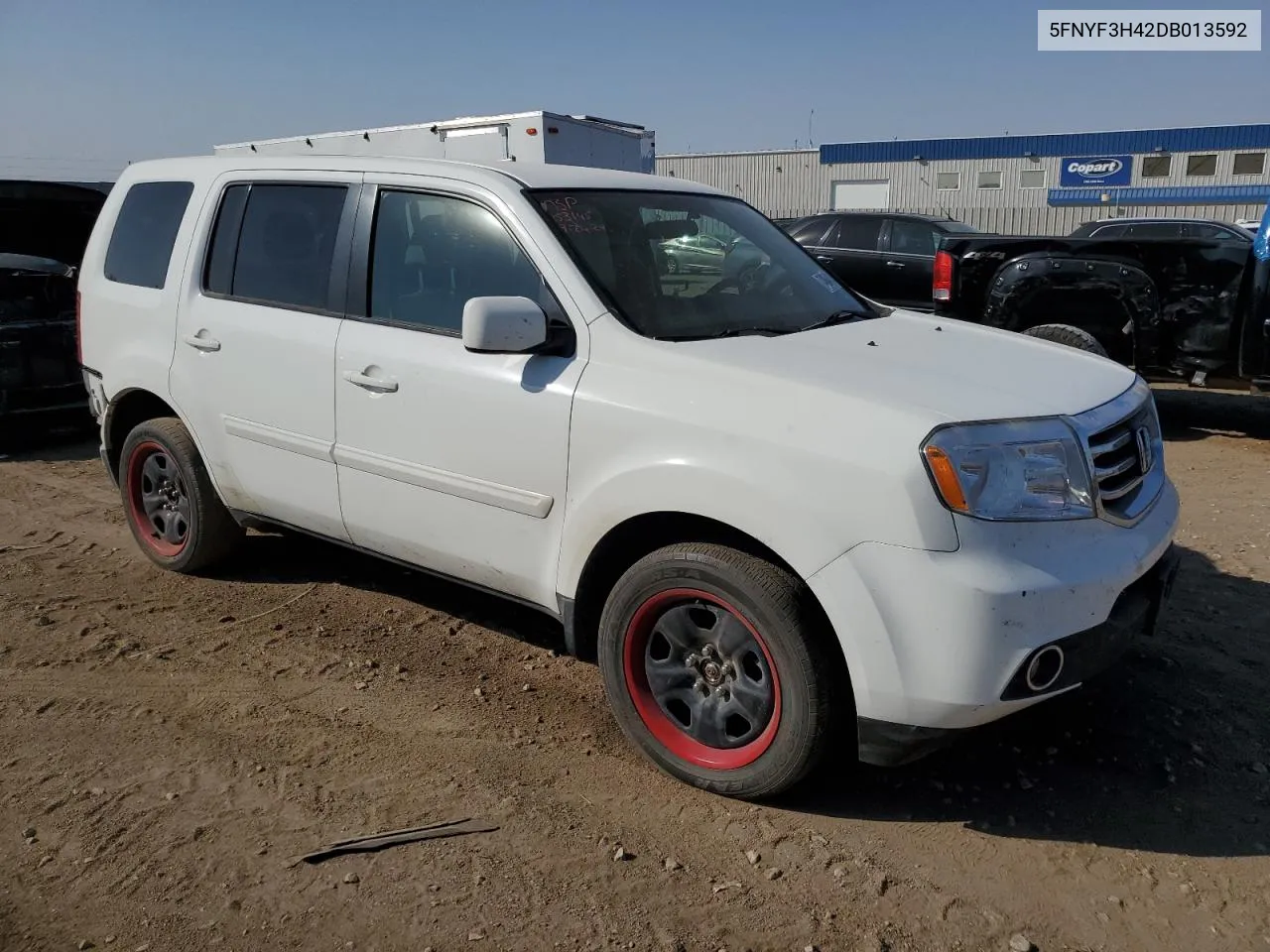 2013 Honda Pilot Ex VIN: 5FNYF3H42DB013592 Lot: 74604124