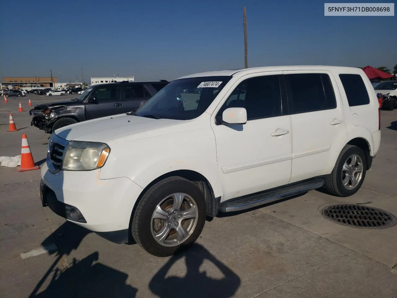 2013 Honda Pilot Exln VIN: 5FNYF3H71DB008698 Lot: 74687474