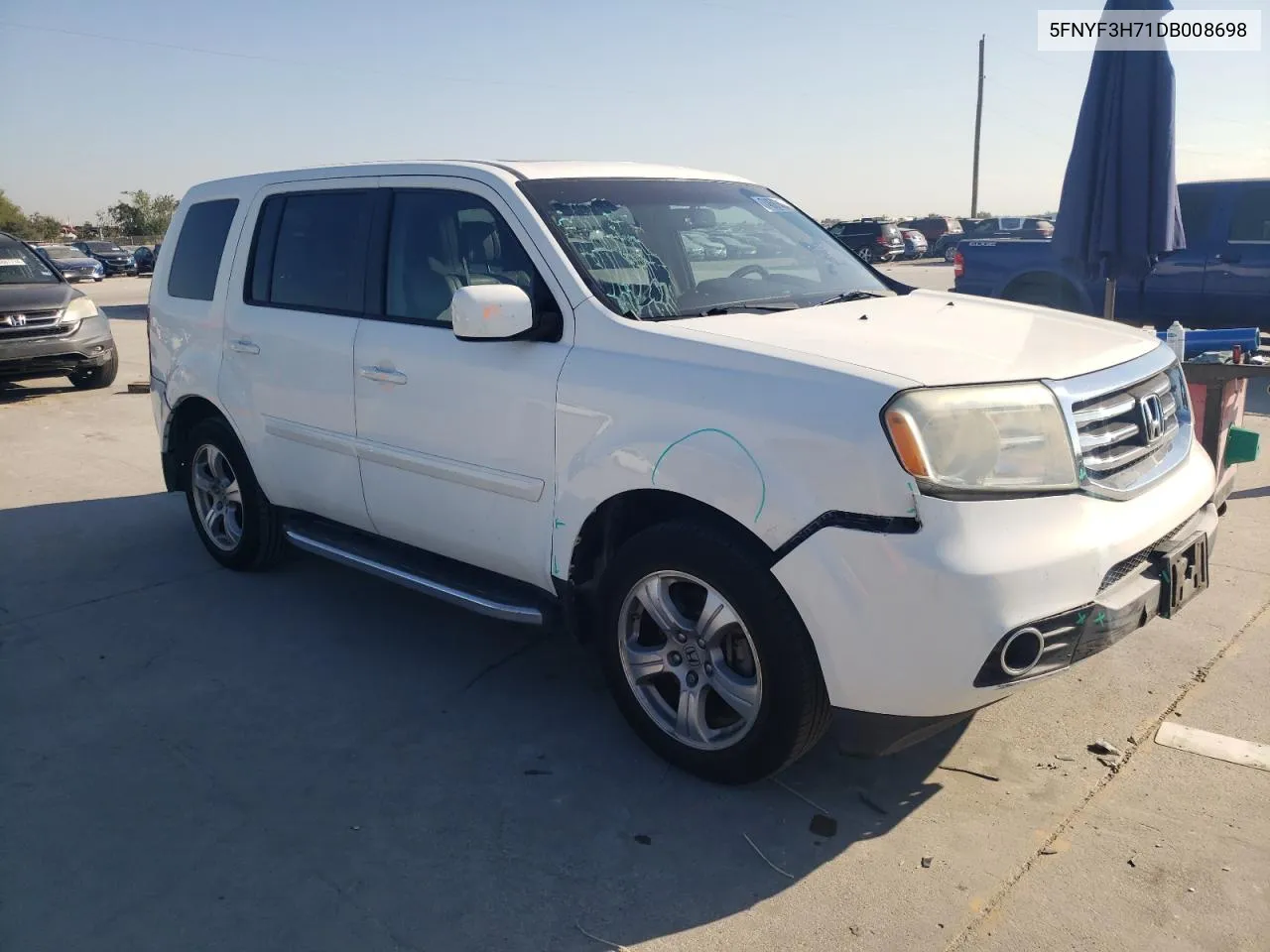 2013 Honda Pilot Exln VIN: 5FNYF3H71DB008698 Lot: 74687474