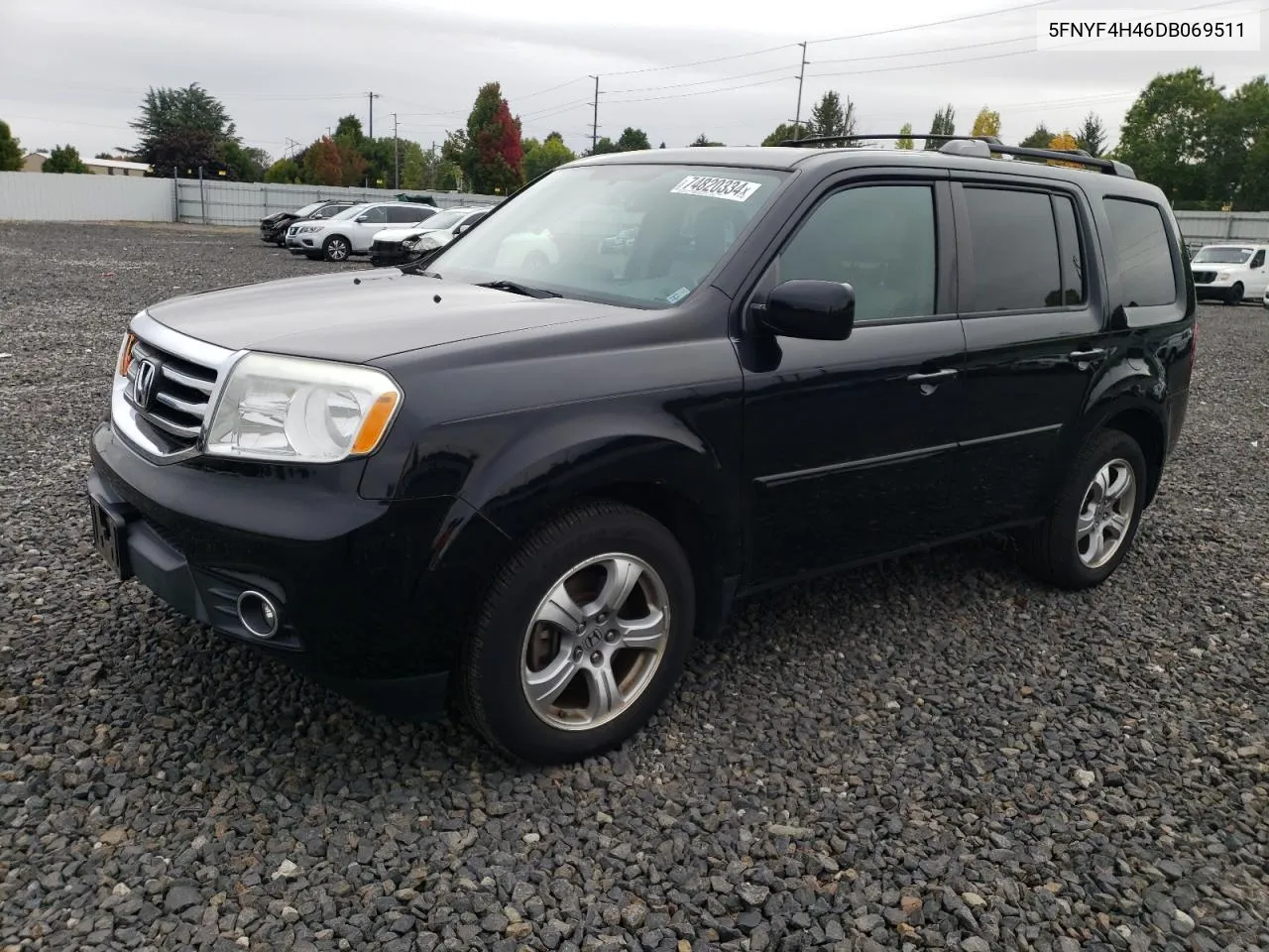 2013 Honda Pilot Ex VIN: 5FNYF4H46DB069511 Lot: 74820334