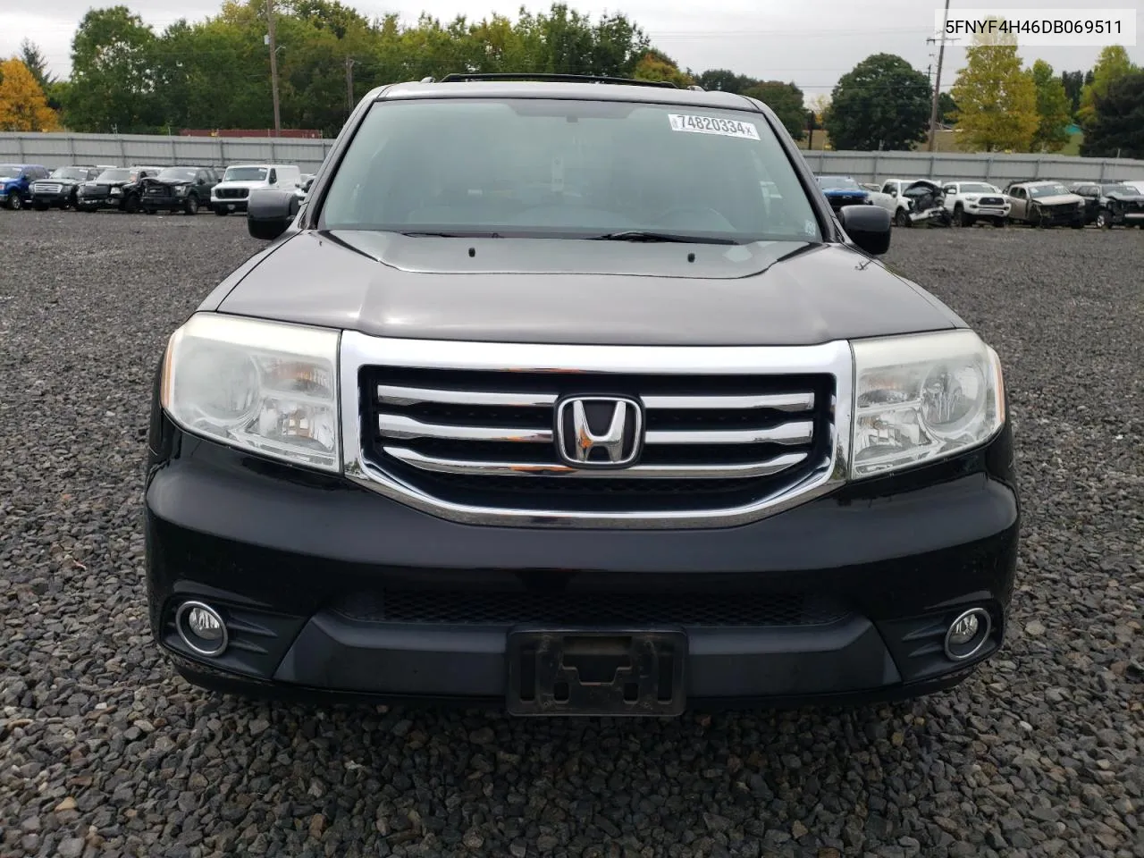 2013 Honda Pilot Ex VIN: 5FNYF4H46DB069511 Lot: 74820334