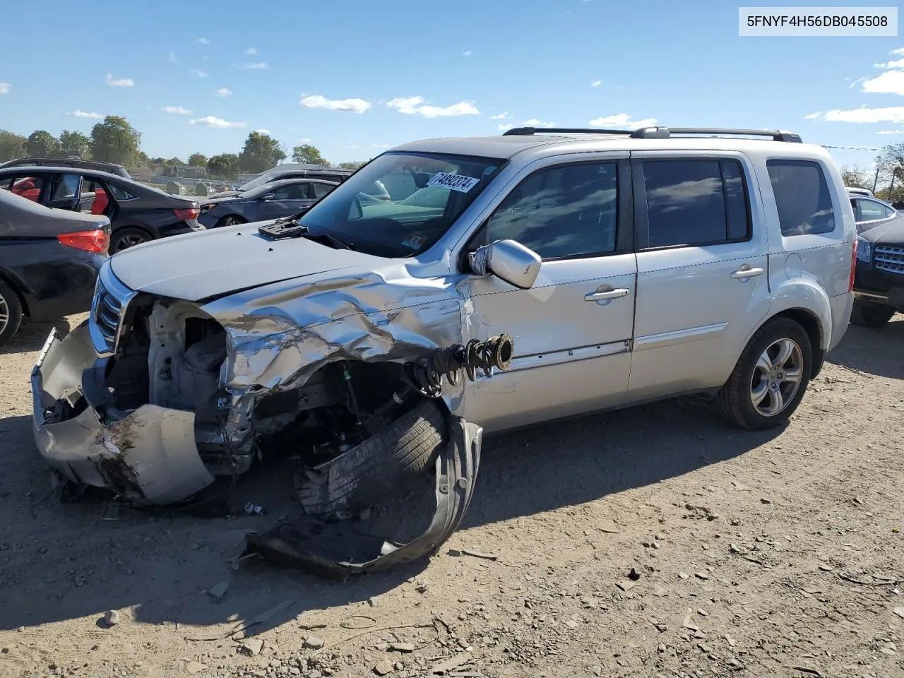 2013 Honda Pilot Exl VIN: 5FNYF4H56DB045508 Lot: 74892374