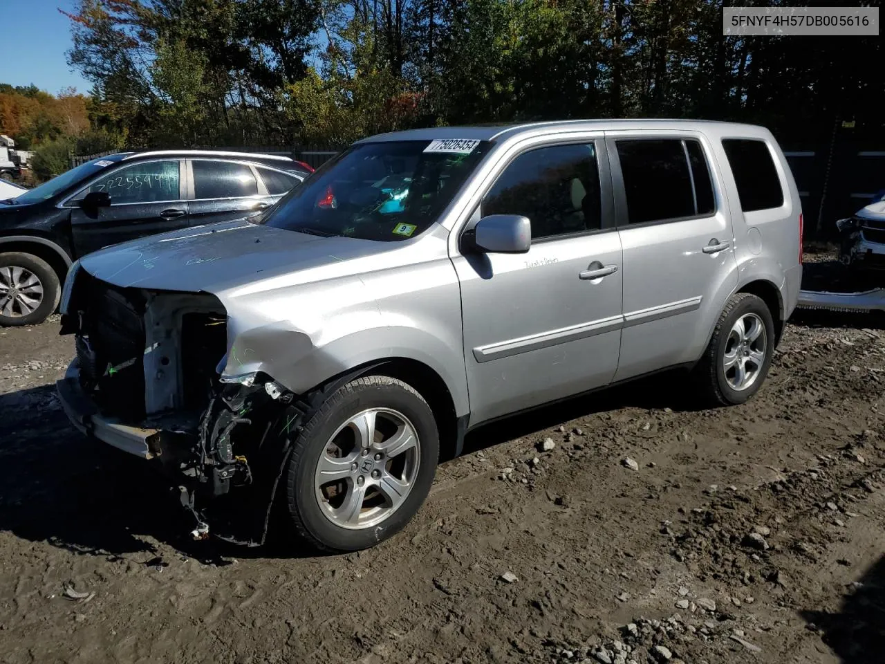 2013 Honda Pilot Exl VIN: 5FNYF4H57DB005616 Lot: 75026454