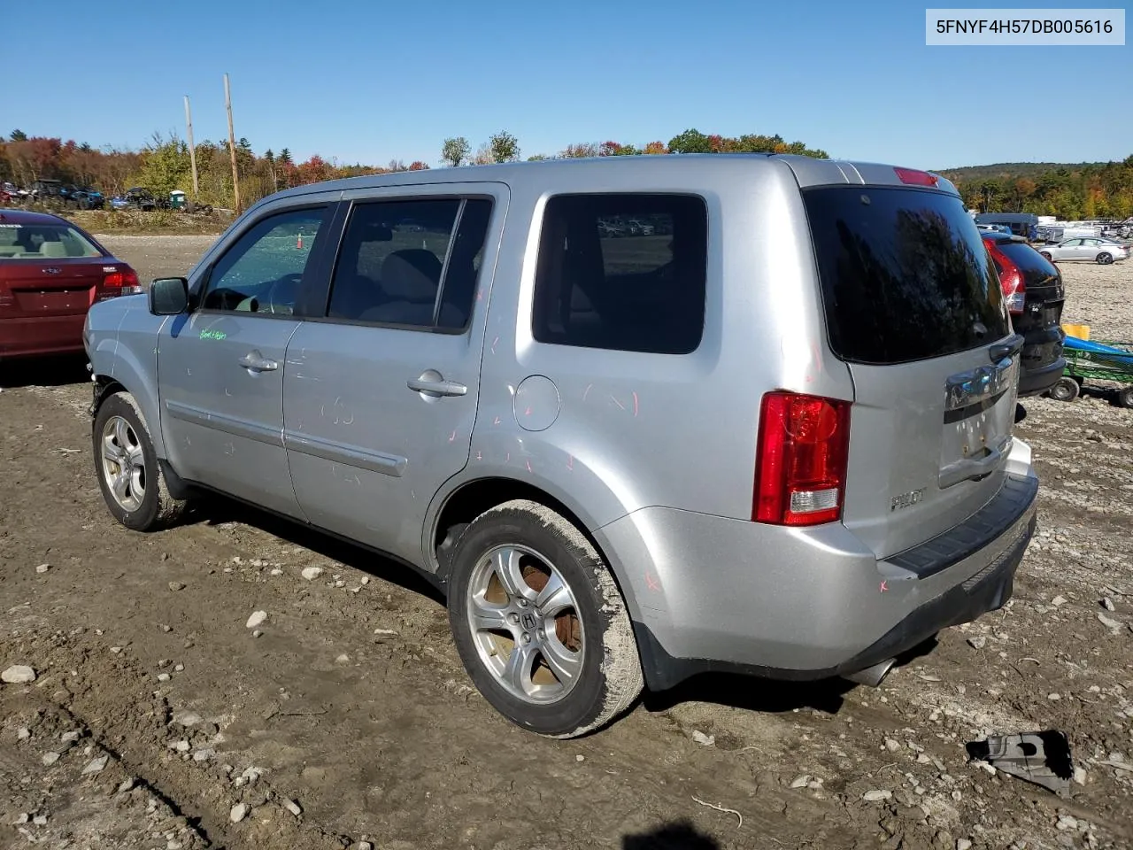 2013 Honda Pilot Exl VIN: 5FNYF4H57DB005616 Lot: 75026454