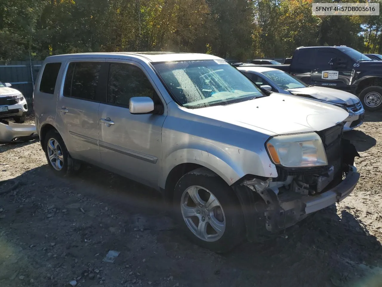 2013 Honda Pilot Exl VIN: 5FNYF4H57DB005616 Lot: 75026454