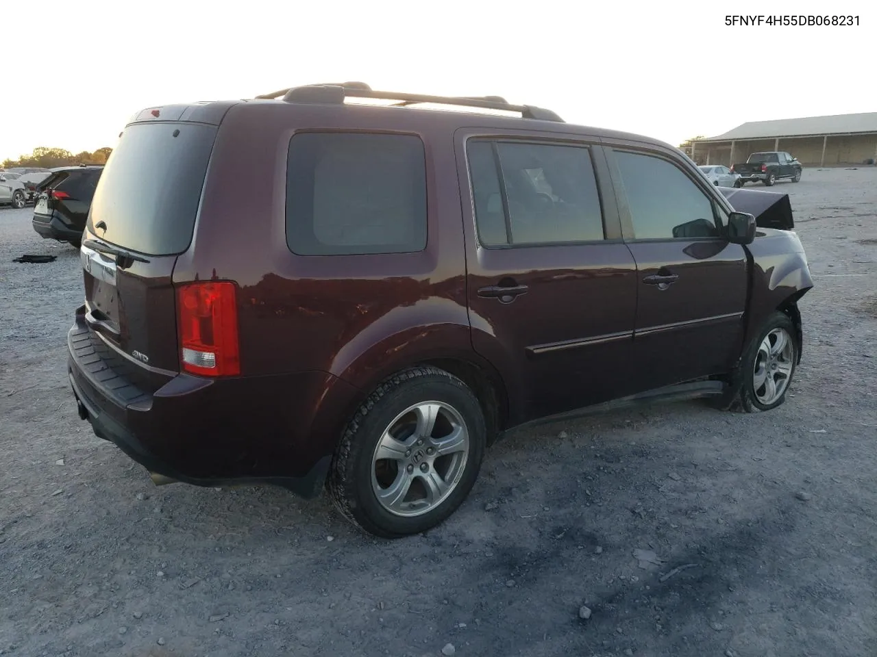 2013 Honda Pilot Exl VIN: 5FNYF4H55DB068231 Lot: 75037804