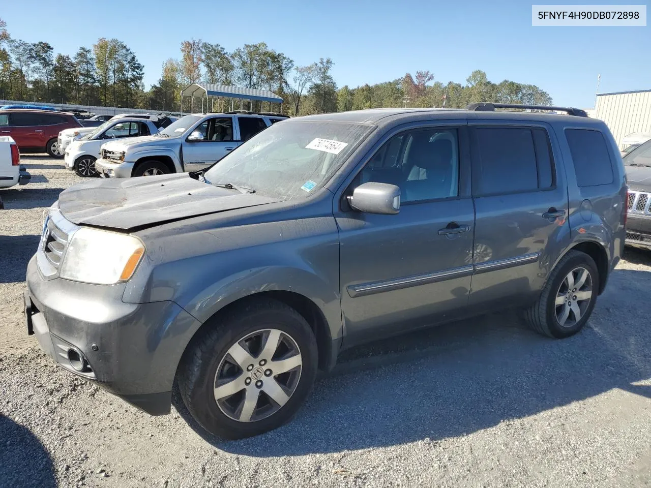 2013 Honda Pilot Touring VIN: 5FNYF4H90DB072898 Lot: 75074564