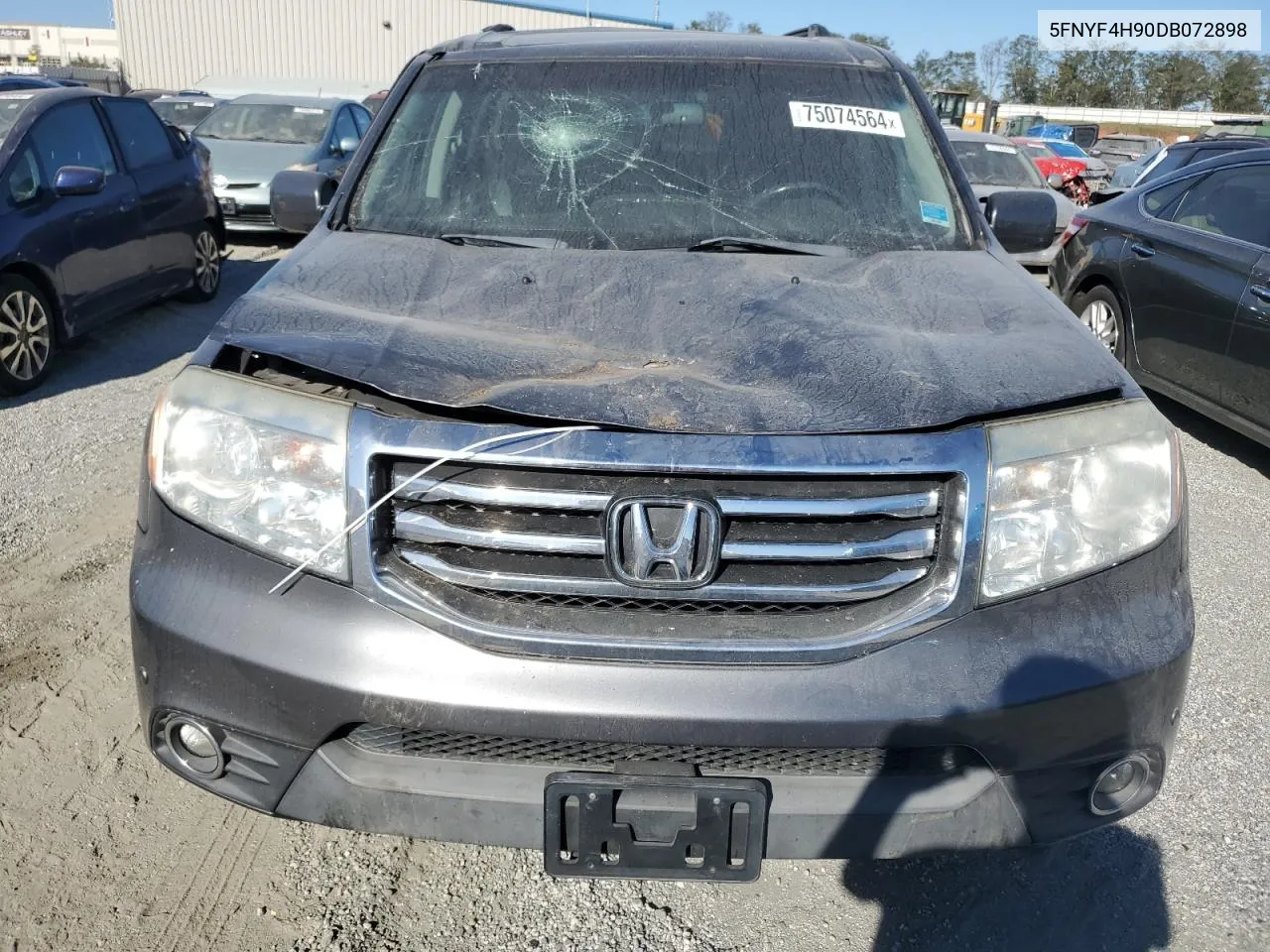 2013 Honda Pilot Touring VIN: 5FNYF4H90DB072898 Lot: 75074564