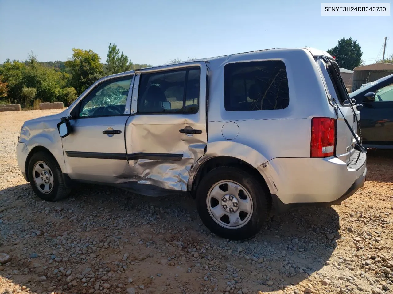 2013 Honda Pilot Lx VIN: 5FNYF3H24DB040730 Lot: 75120254