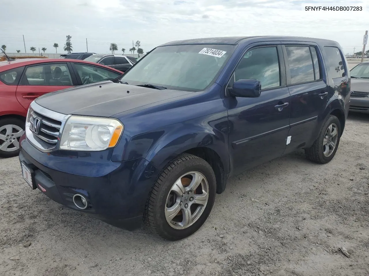 2013 Honda Pilot Ex VIN: 5FNYF4H46DB007283 Lot: 75214034