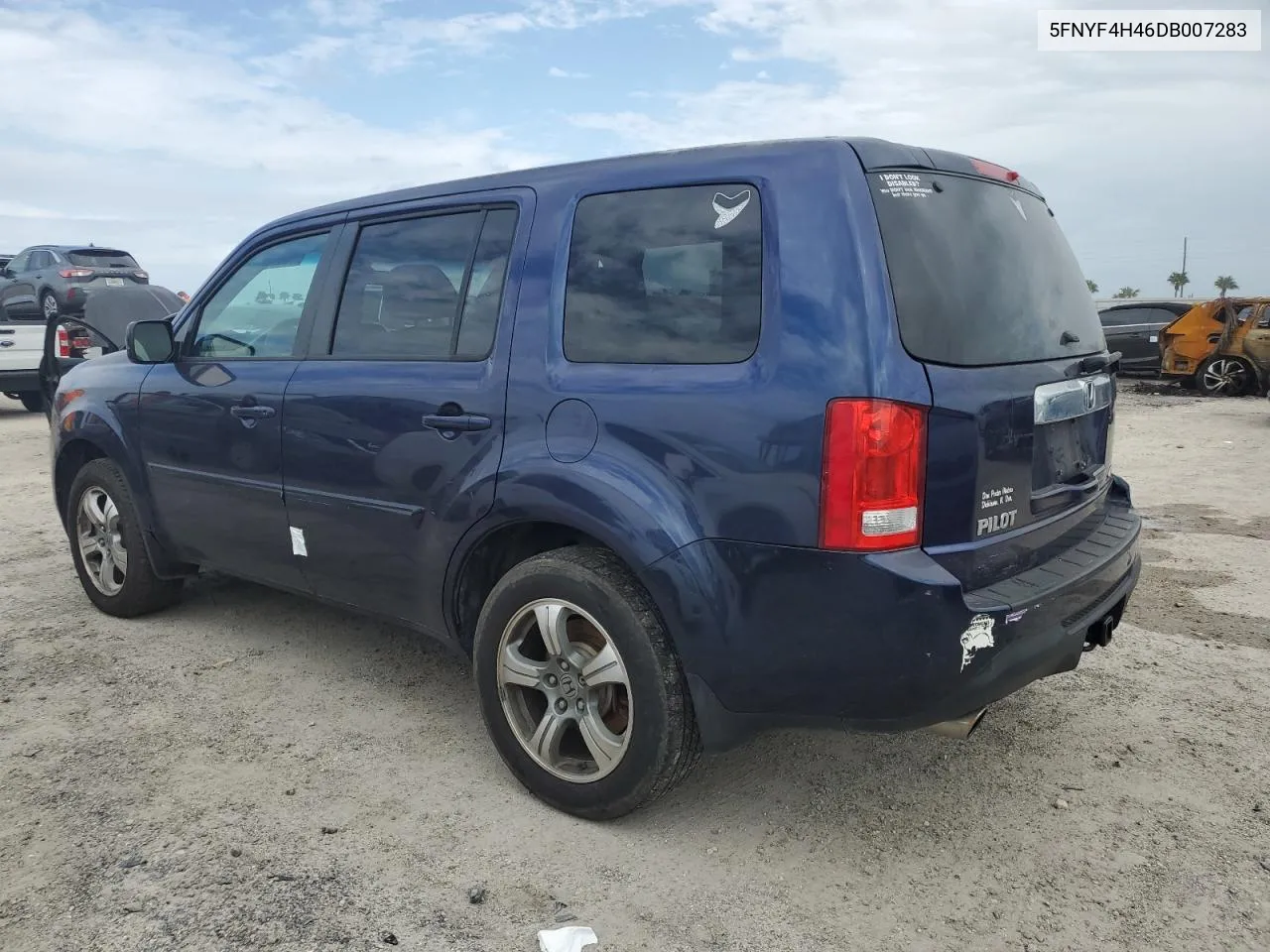 2013 Honda Pilot Ex VIN: 5FNYF4H46DB007283 Lot: 75214034