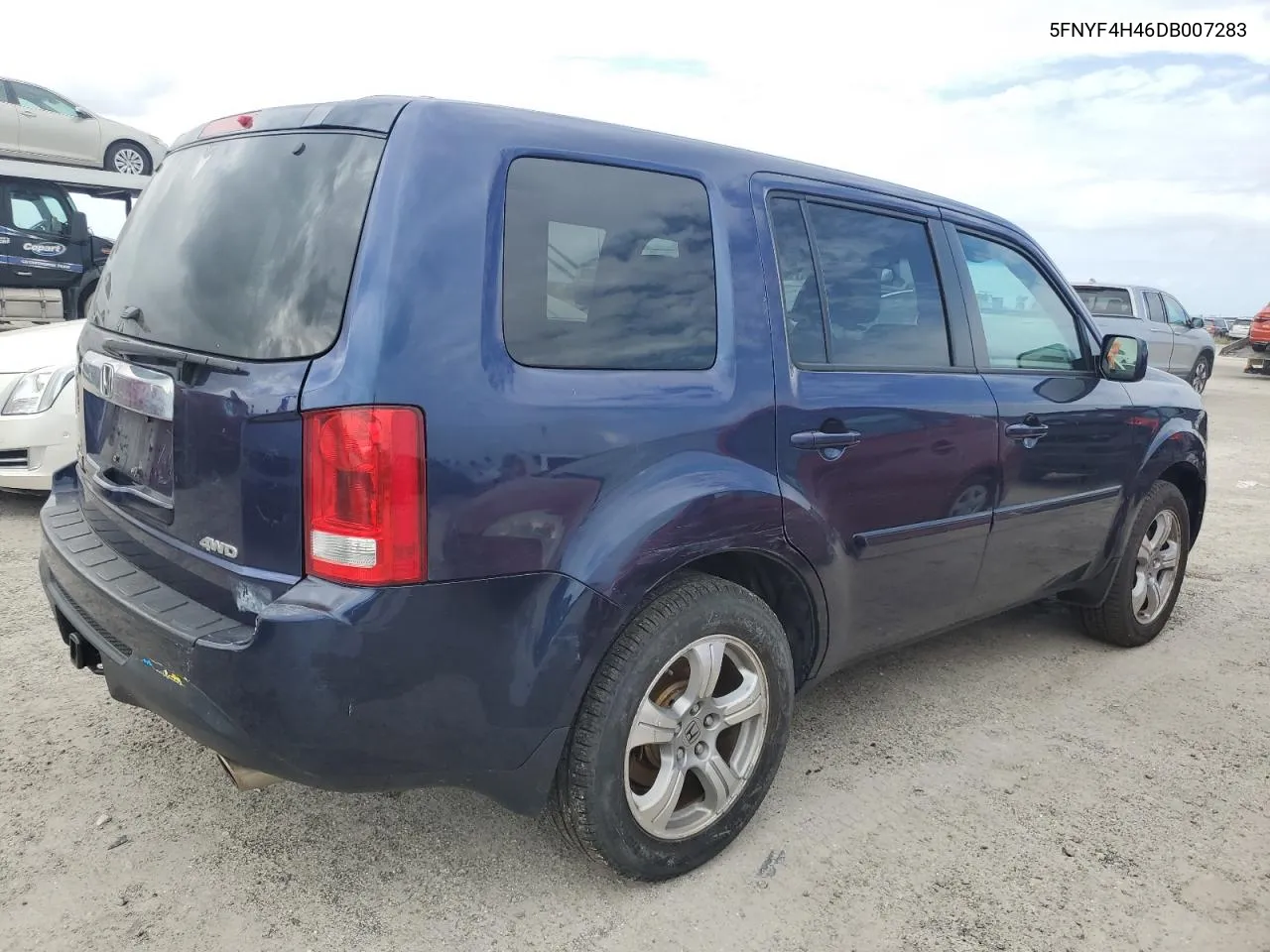 2013 Honda Pilot Ex VIN: 5FNYF4H46DB007283 Lot: 75214034