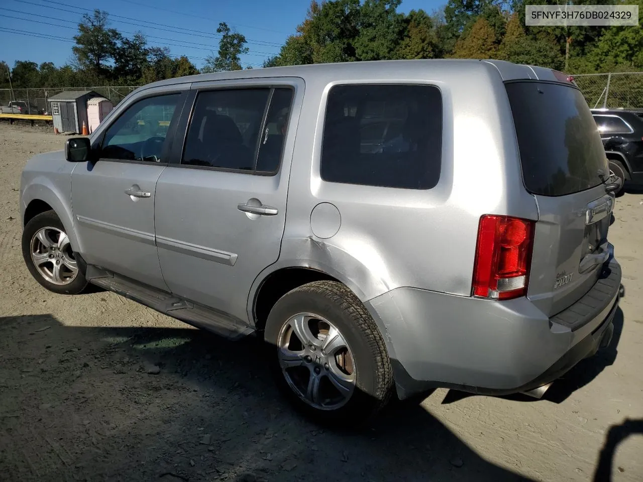 2013 Honda Pilot Exln VIN: 5FNYF3H76DB024329 Lot: 75226934