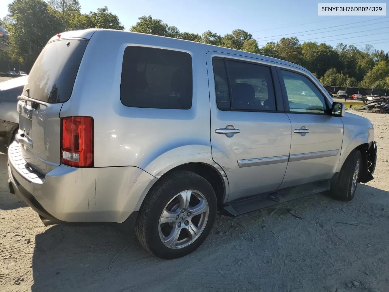 2013 Honda Pilot Exln VIN: 5FNYF3H76DB024329 Lot: 75226934