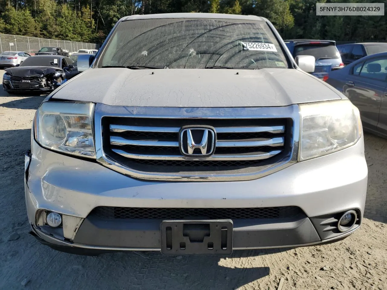 2013 Honda Pilot Exln VIN: 5FNYF3H76DB024329 Lot: 75226934