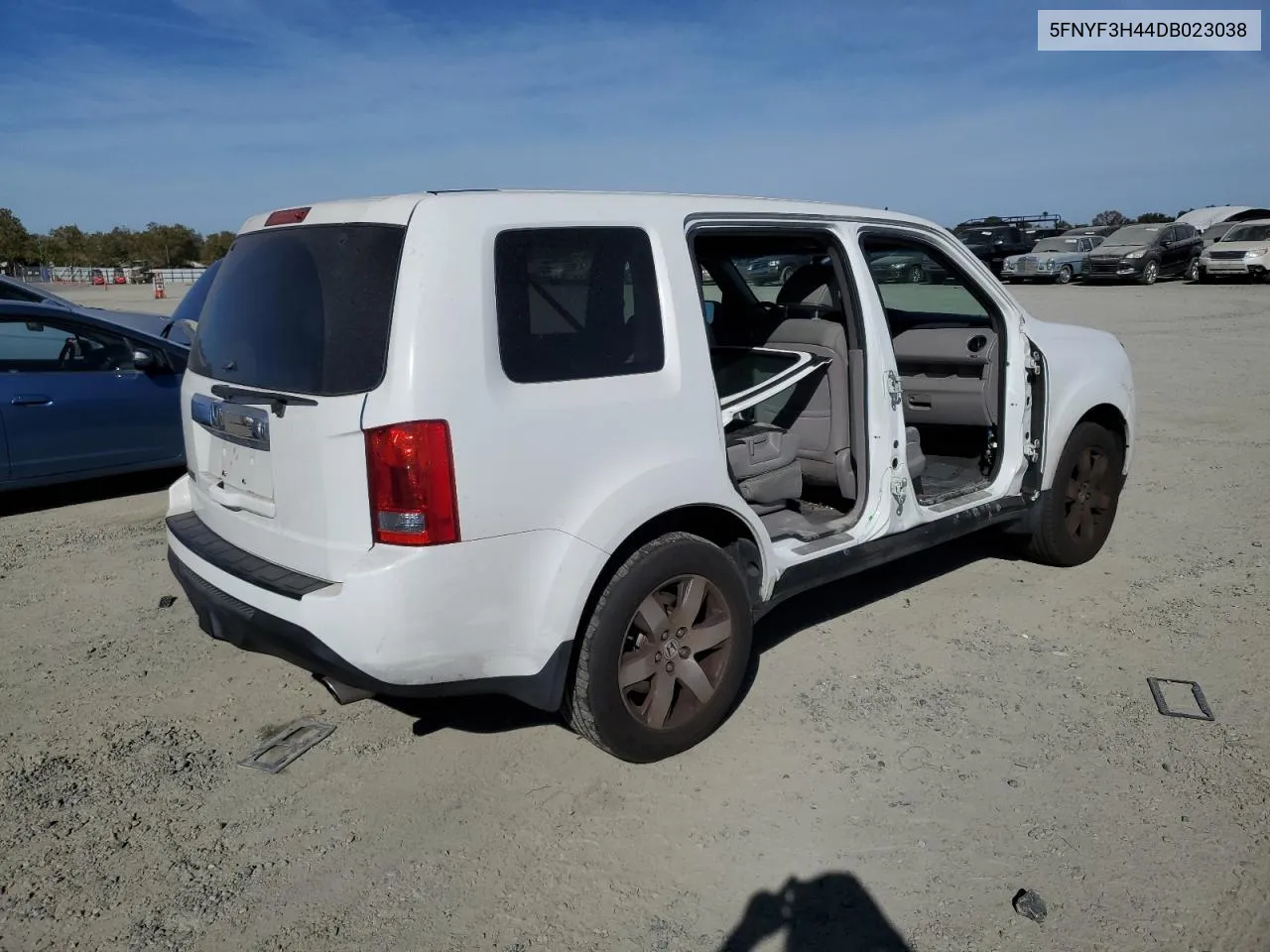 2013 Honda Pilot Ex VIN: 5FNYF3H44DB023038 Lot: 75249784