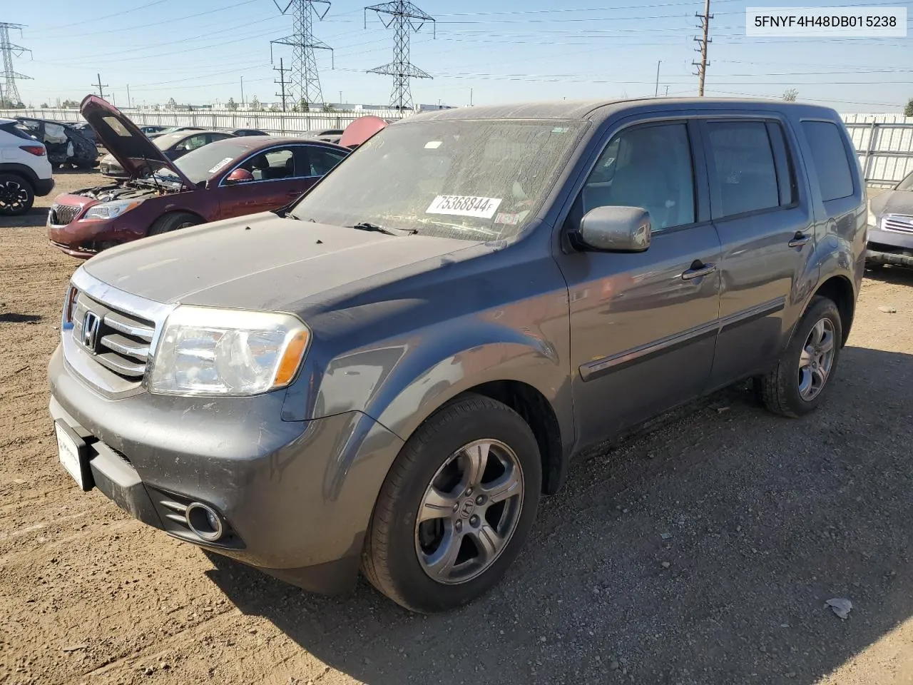 2013 Honda Pilot Ex VIN: 5FNYF4H48DB015238 Lot: 75368844