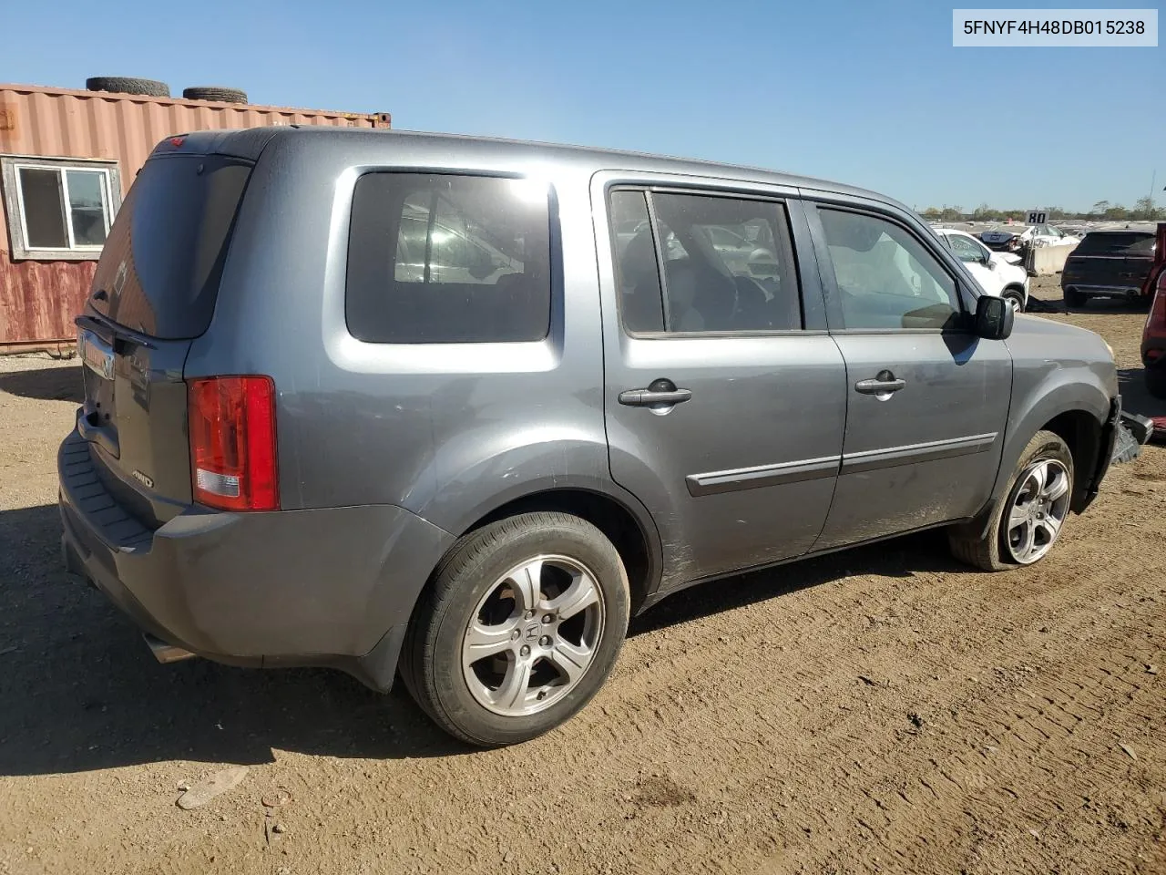 2013 Honda Pilot Ex VIN: 5FNYF4H48DB015238 Lot: 75368844