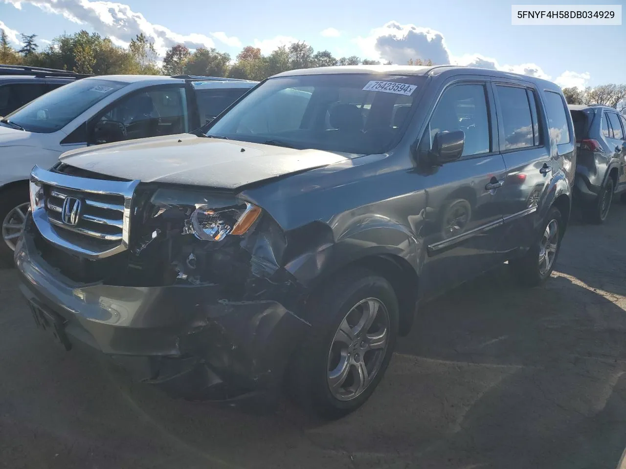 5FNYF4H58DB034929 2013 Honda Pilot Exl