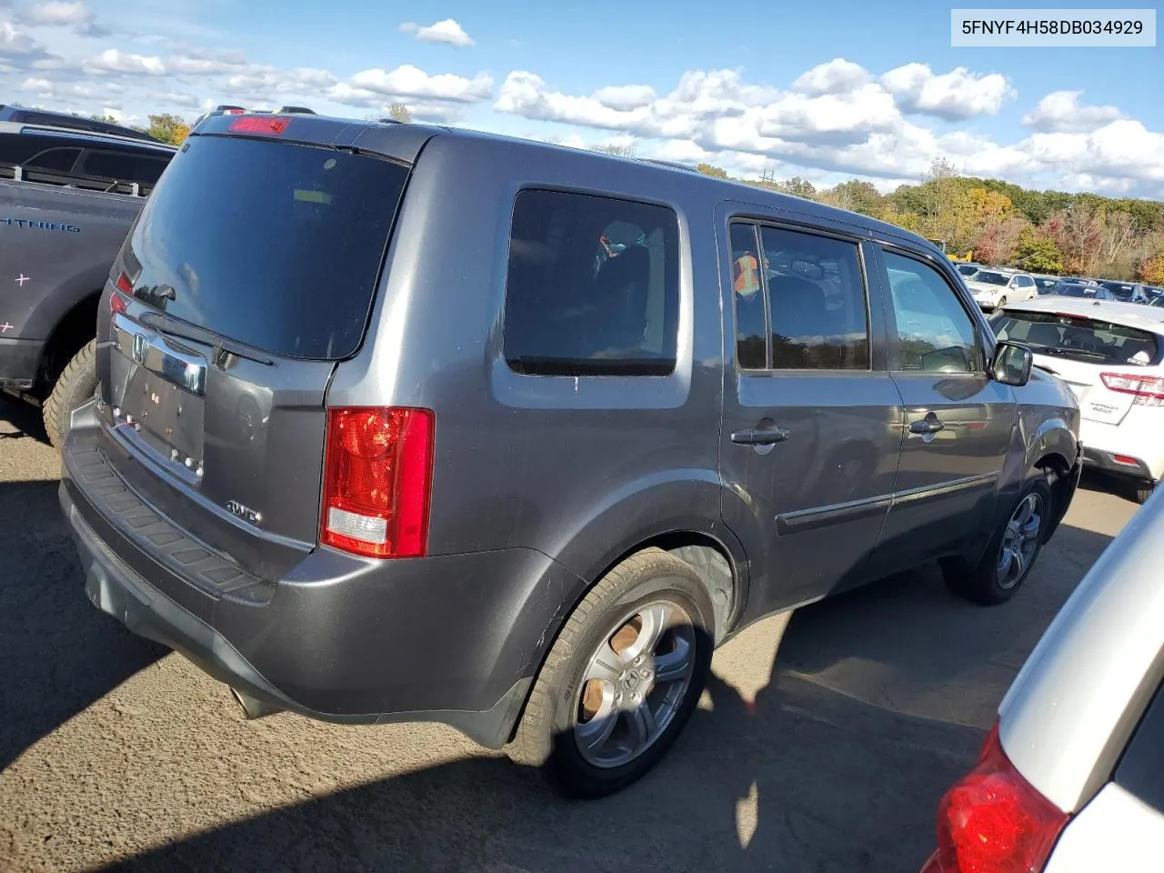 2013 Honda Pilot Exl VIN: 5FNYF4H58DB034929 Lot: 75423594