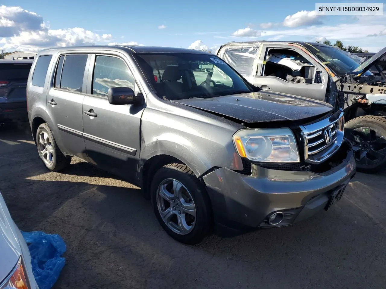 2013 Honda Pilot Exl VIN: 5FNYF4H58DB034929 Lot: 75423594