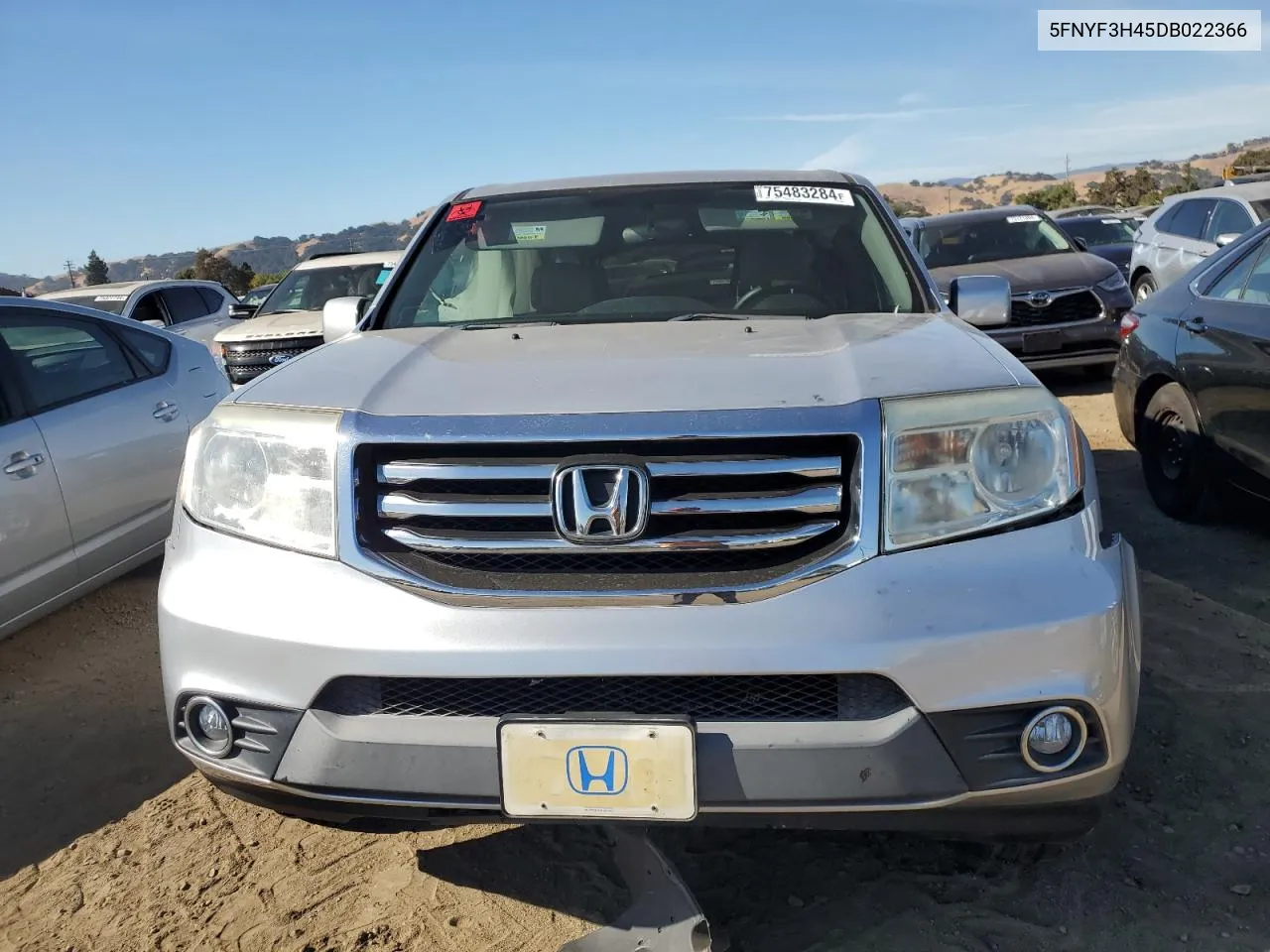 2013 Honda Pilot Ex VIN: 5FNYF3H45DB022366 Lot: 75483284