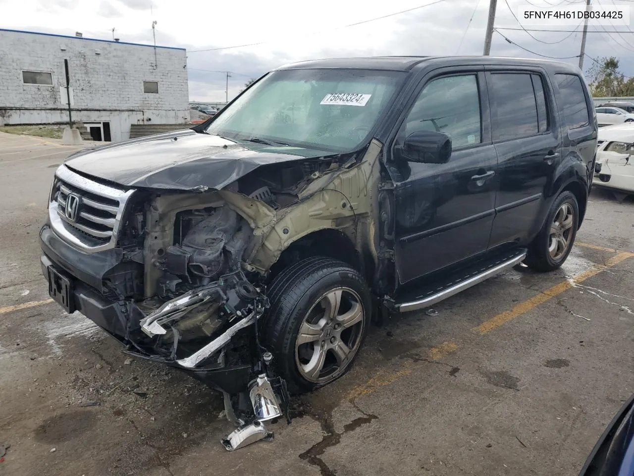 2013 Honda Pilot Exl VIN: 5FNYF4H61DB034425 Lot: 75643324