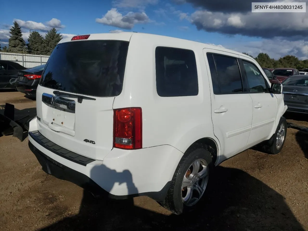 2013 Honda Pilot Ex VIN: 5FNYF4H48DB031245 Lot: 75669134