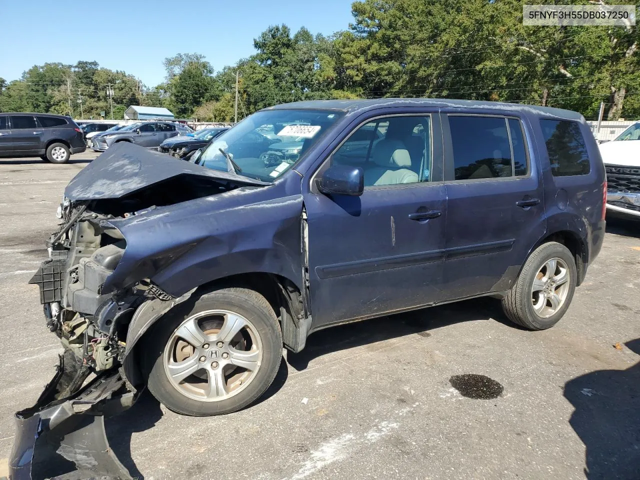 2013 Honda Pilot Exl VIN: 5FNYF3H55DB037250 Lot: 75706654