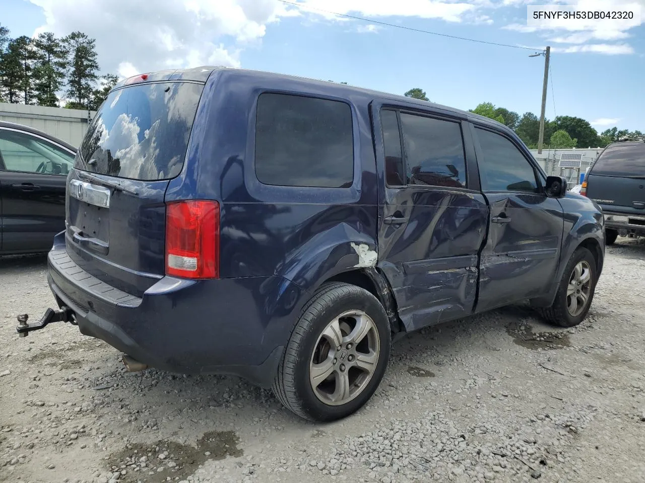 2013 Honda Pilot Exl VIN: 5FNYF3H53DB042320 Lot: 75932834