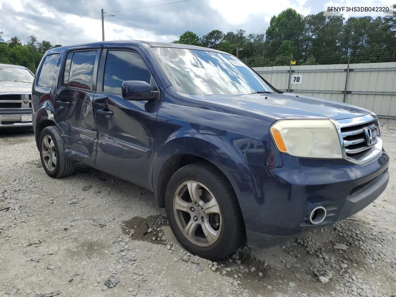 2013 Honda Pilot Exl VIN: 5FNYF3H53DB042320 Lot: 75932834