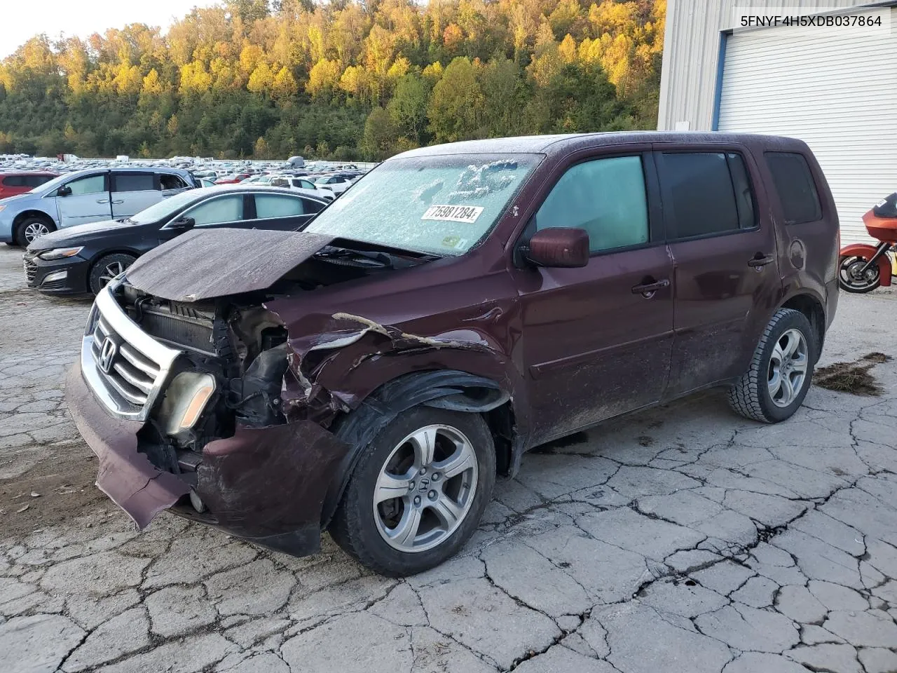 2013 Honda Pilot Exl VIN: 5FNYF4H5XDB037864 Lot: 75981284