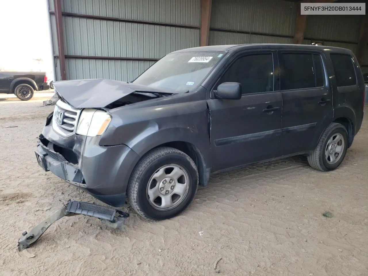 2013 Honda Pilot Lx VIN: 5FNYF3H20DB013444 Lot: 76039954