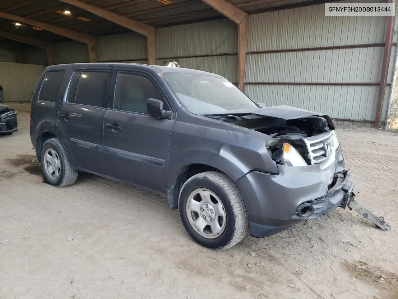 2013 Honda Pilot Lx VIN: 5FNYF3H20DB013444 Lot: 76039954