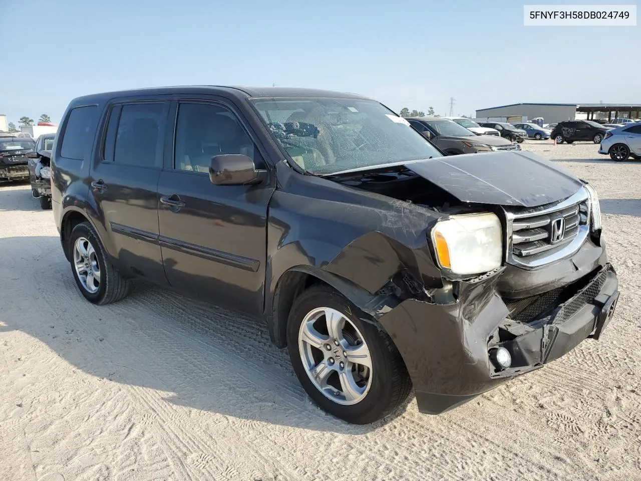 2013 Honda Pilot Exl VIN: 5FNYF3H58DB024749 Lot: 76204554